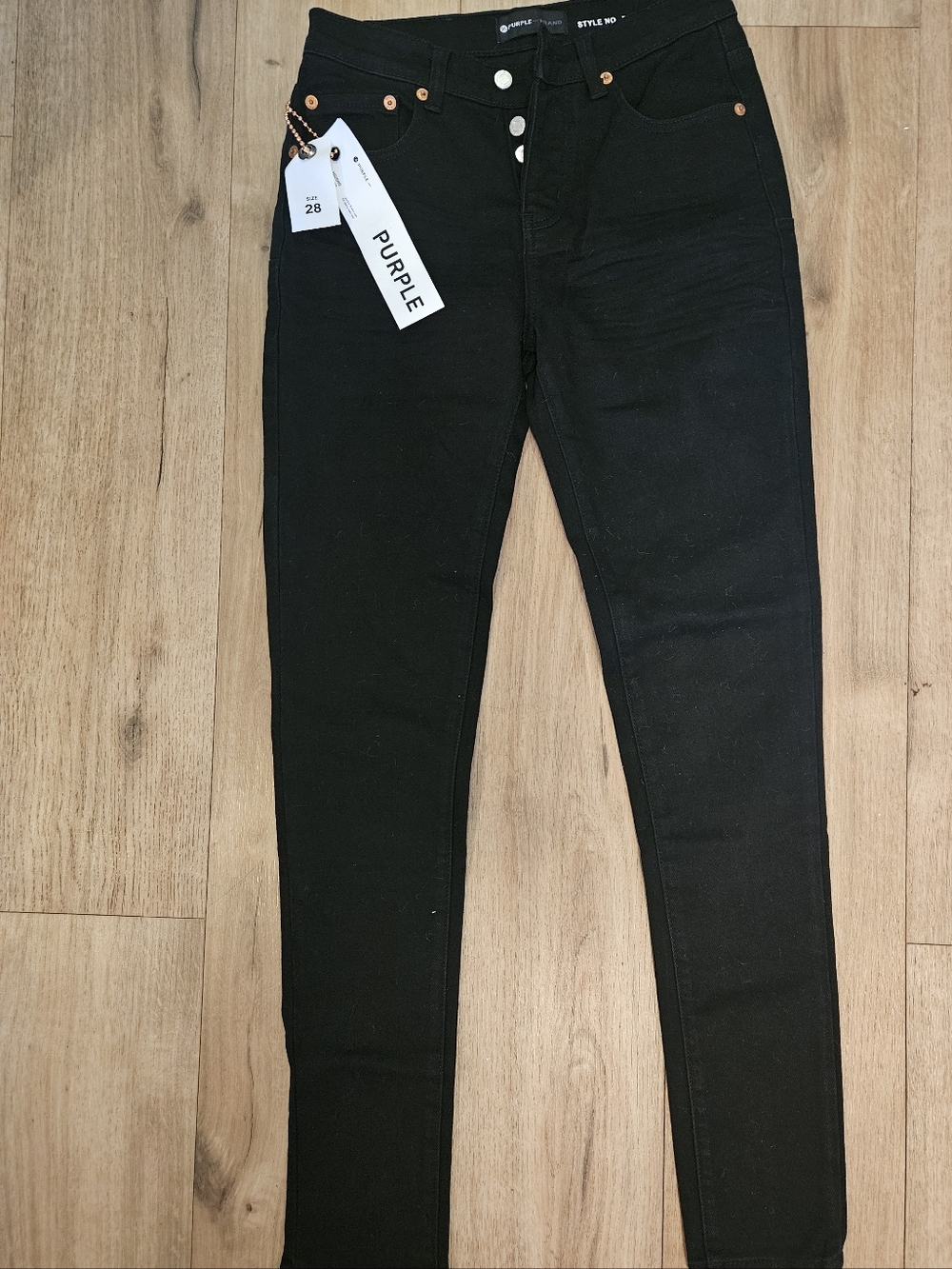 Purple Brand Black Skinny Jeans - High Stretch Slim Fit